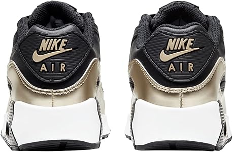 Nike Youth Air Max 90 LTR GS CD6864 008 Black/Metallic Gold - Size